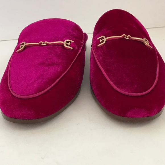 SAM EDELMAN Linnie Velvet Mule Slip On Flat Pink Women’s Size 9 - Picture 5 of 16